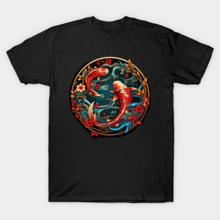 Serene Koi Harmony Circle T-Shirt